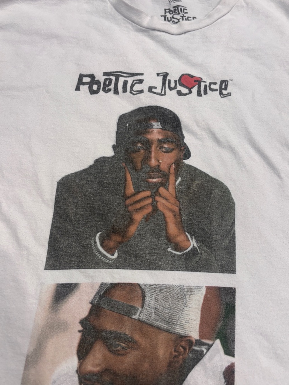 Tupac Poetic Justice Graphic T-Shirt Large Vintage Style Rap Tee Streetwear
